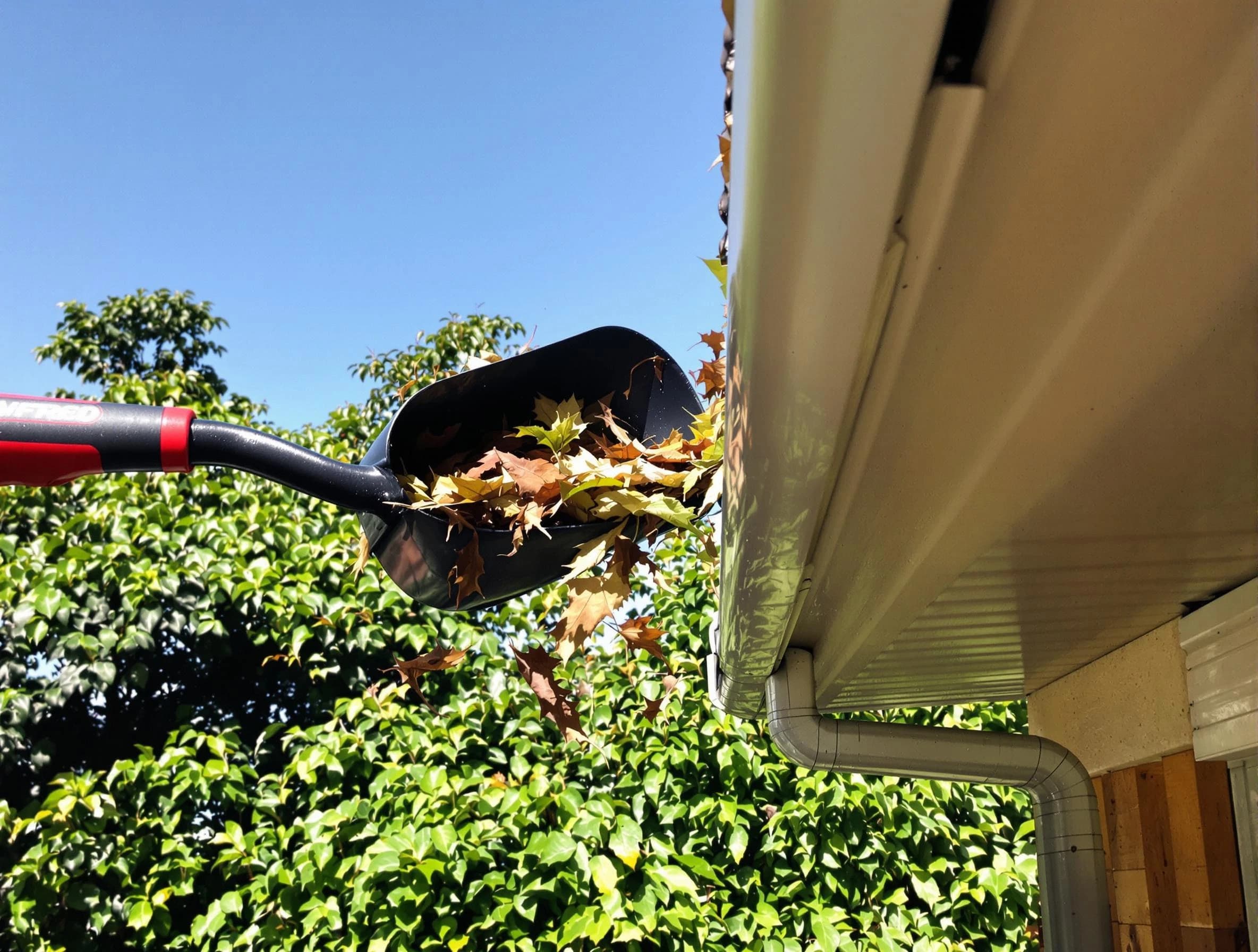 Wickliffe Roofing Company performing gutter cleaning at a home in Wickliffe, OH