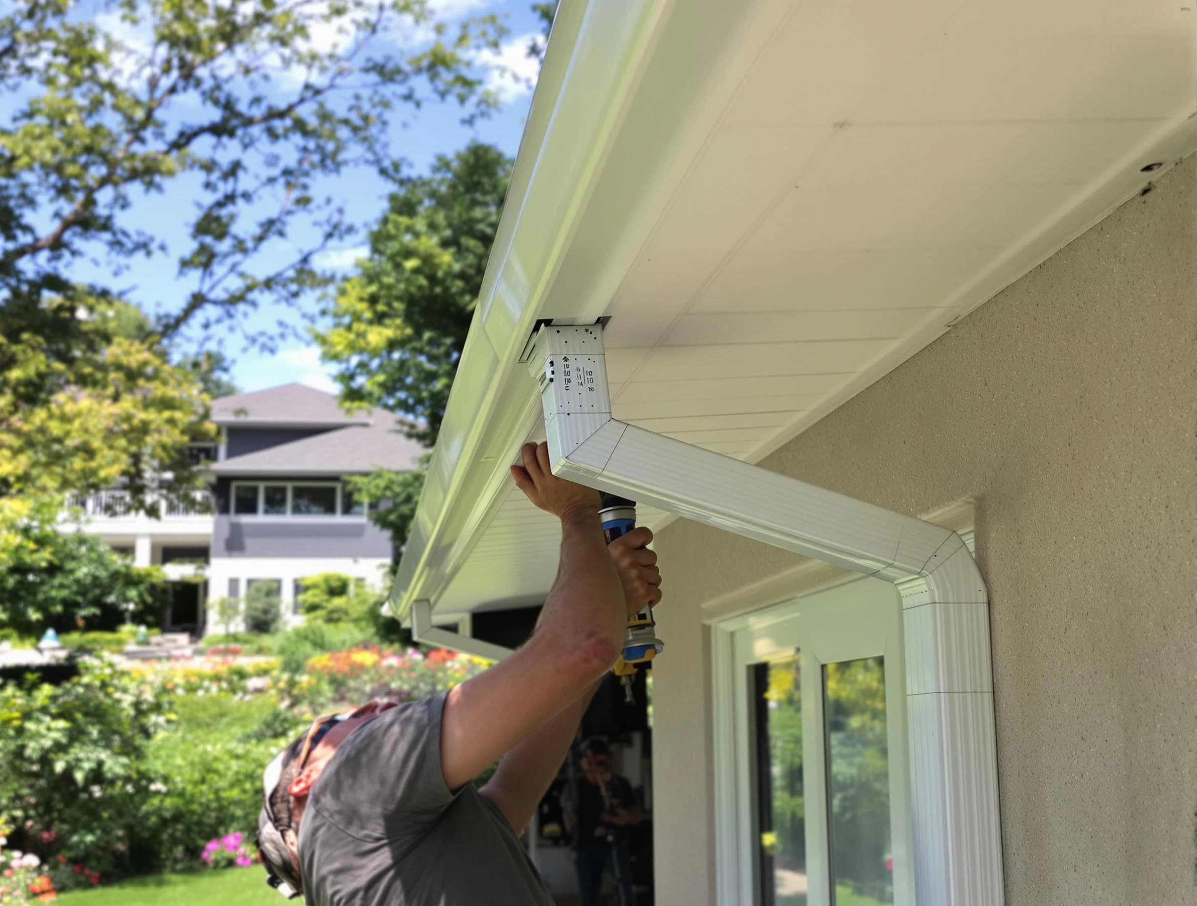 Wickliffe Roofing Company technicians performing gutter installation in Wickliffe, OH