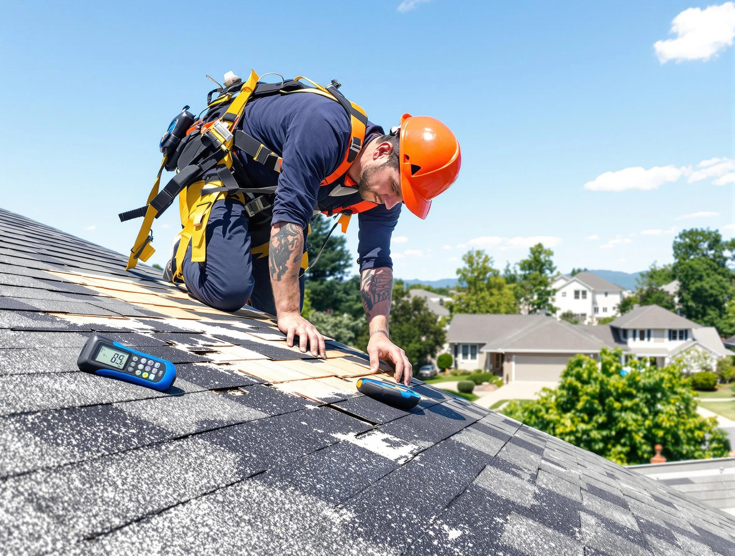 Wickliffe Roofing Company professional performing roof repairs in Wickliffe, OH