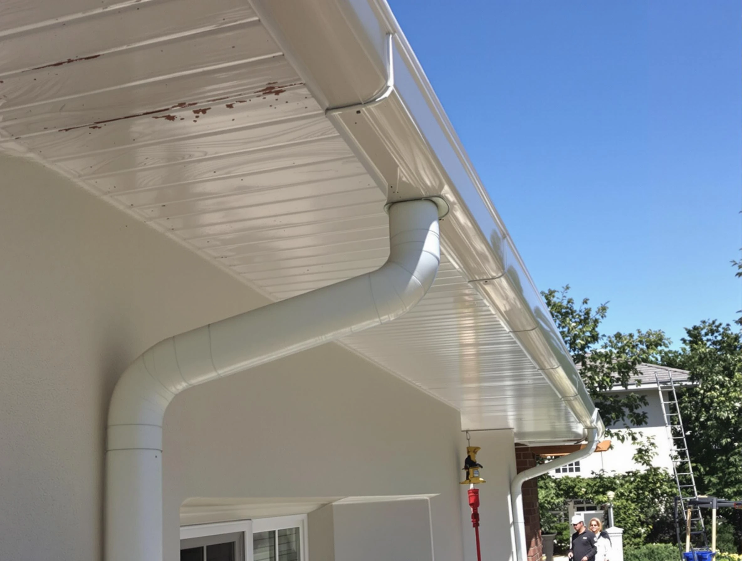 On-site seamless gutter fabrication by Wickliffe Roofing Company in Wickliffe, OH